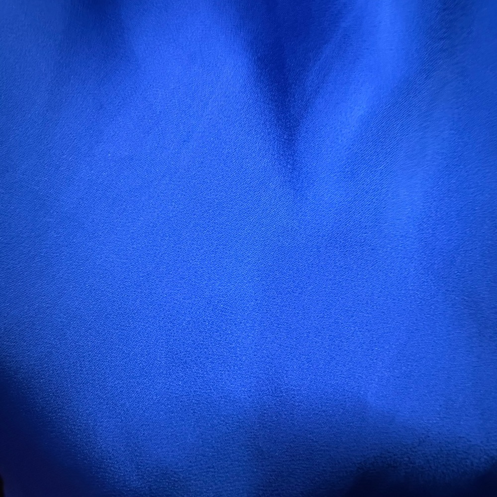 Grace Karin Royal Blue Satin Twist Neck Blouse | Loose Fit | NWT - Picture 7 of 7
